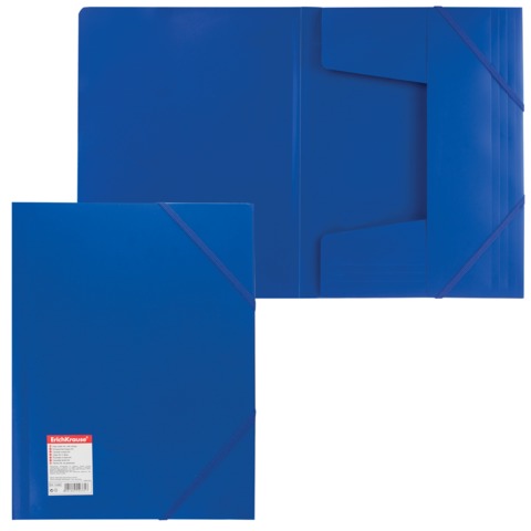 Папка пластик.на резин.15мм Erich Krause Standard синий