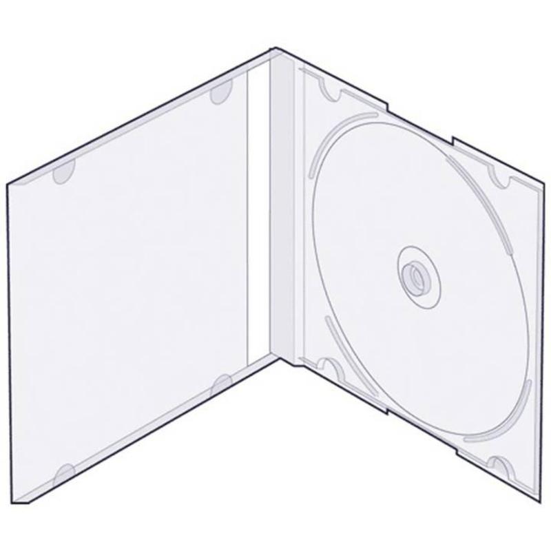 Бокс для 1 CD/DVD дисков VS CD-box Slim прозрачный