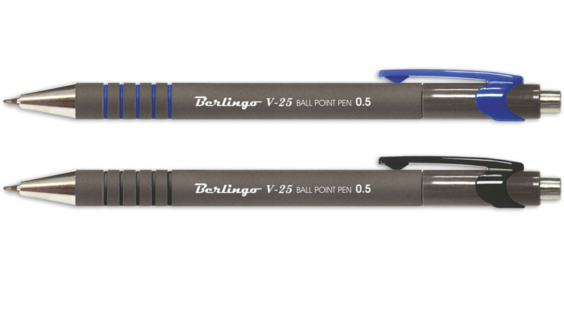 Ручка шариковая Berlingo V-25 автомат.синяя