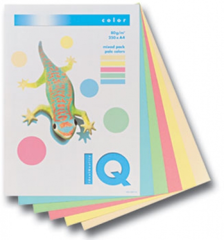 Бумага IQ Pastel Mix 5цв. А4 250л