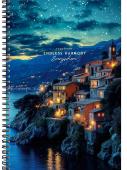 Тетрадь общая 80 л. спираль, клет.офс, Ночной город у моря. Проф-пресс