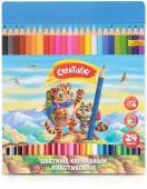 Карандаши 24 цвета пластик. Creativiki