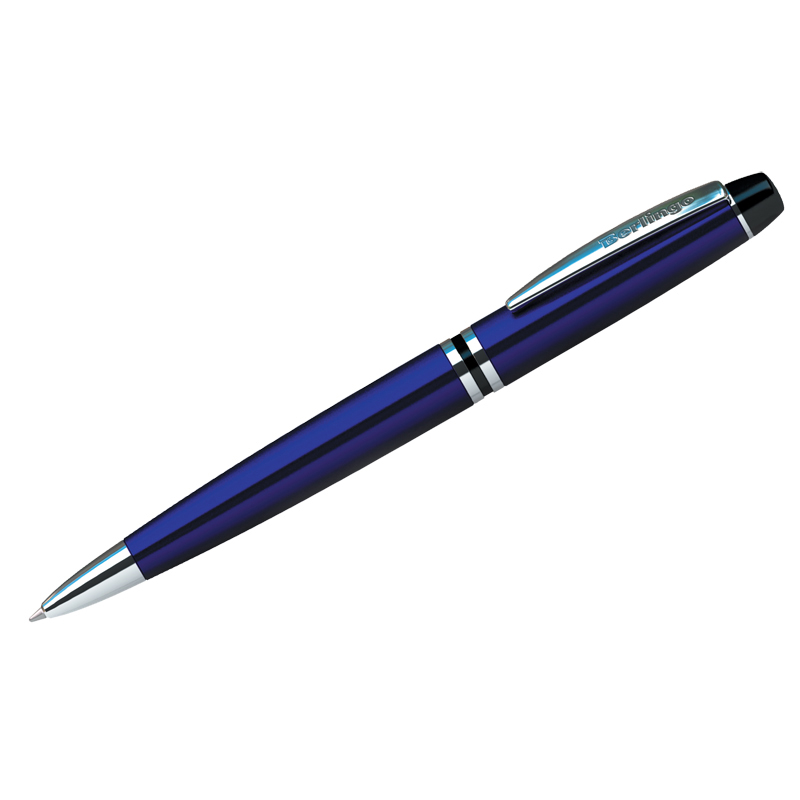 Ручка шариковая Berlingo Silk Prestige синий/хром корп.пл.футляр