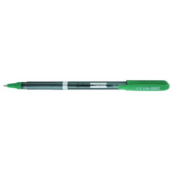 Ручка шариковая Index Slender 0,5мм зеленая