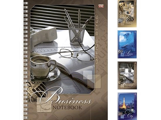 Тетрадь общая 80 листов А4 Ассорти клетка спираль