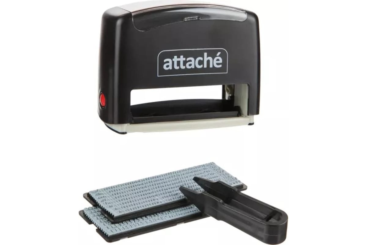 Штамп 6-строчный пластик русиф.Attache 70*32 с рамкой