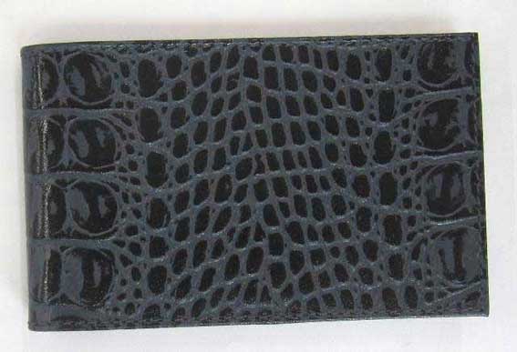 Визитница 70х155 40карт.кожа Кайман синий