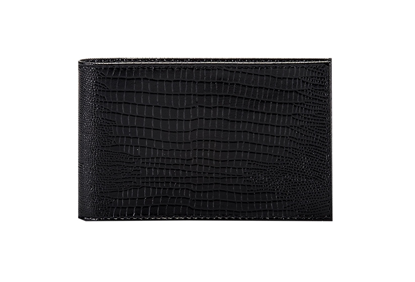 Визитница 70х155 40карт.кожа Reptile черный