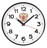 Часы настенные Troyka круглые белые черная рамка 77770732