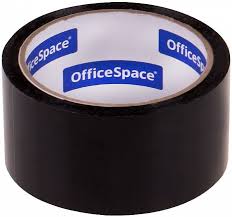 Скотч 48х40 чёрный 45 мкм OfficeSpace