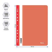 Скоросшиватель пластиковый Berlingo красный европланка Скоросшиватель пластиковый Berlingo красный европланка