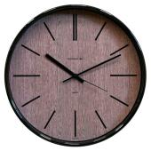Часы настенные Troyka круглые коричневый Черная рамка 77770743