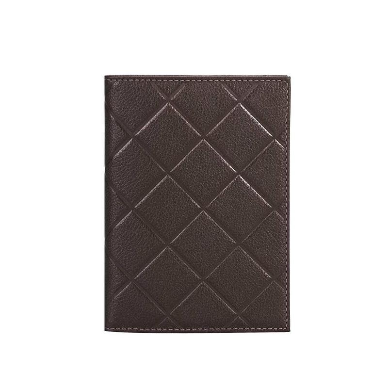Обложка для паспорта кожа Soft темный шоколад