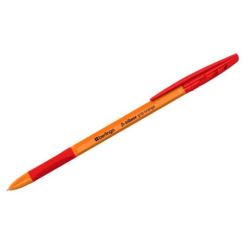 Ручка шариковая Berlingo Tribase grip Orange 0.7 красная