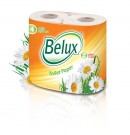Туалетная бумага Belux 4шт.2-х сл.белая c рисунком