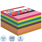 Блок для записи 51х51 Attache Economy 400л неон, 8цв. Блок для записи 51х51 Attache Economy 400л неон, 8цв.