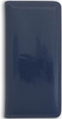 Визитница 118х260 128карт.Index к/зам.синяя лакир.