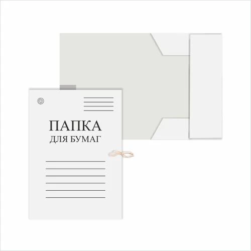 Папка картон на завязках белая 0,7мм Dolce Costo,(440 г/м2)