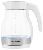 Чайник Hyundai HYK-G3802, 1.7 л., 2200 Вт., белый/серебристый (стекло) Чайник Hyundai HYK-G3802, 1.7 л., 2200 Вт., белый/серебристый (стекло)