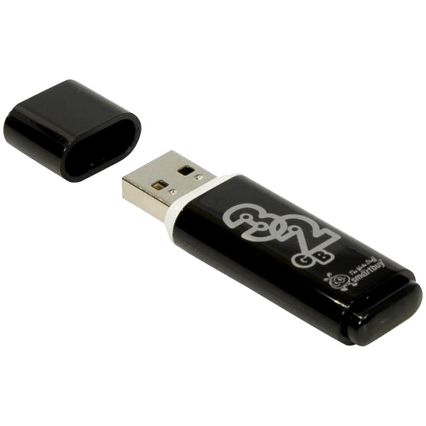Флэш-память 32ГБ Smart Buy Glossy USB 2.0 черный