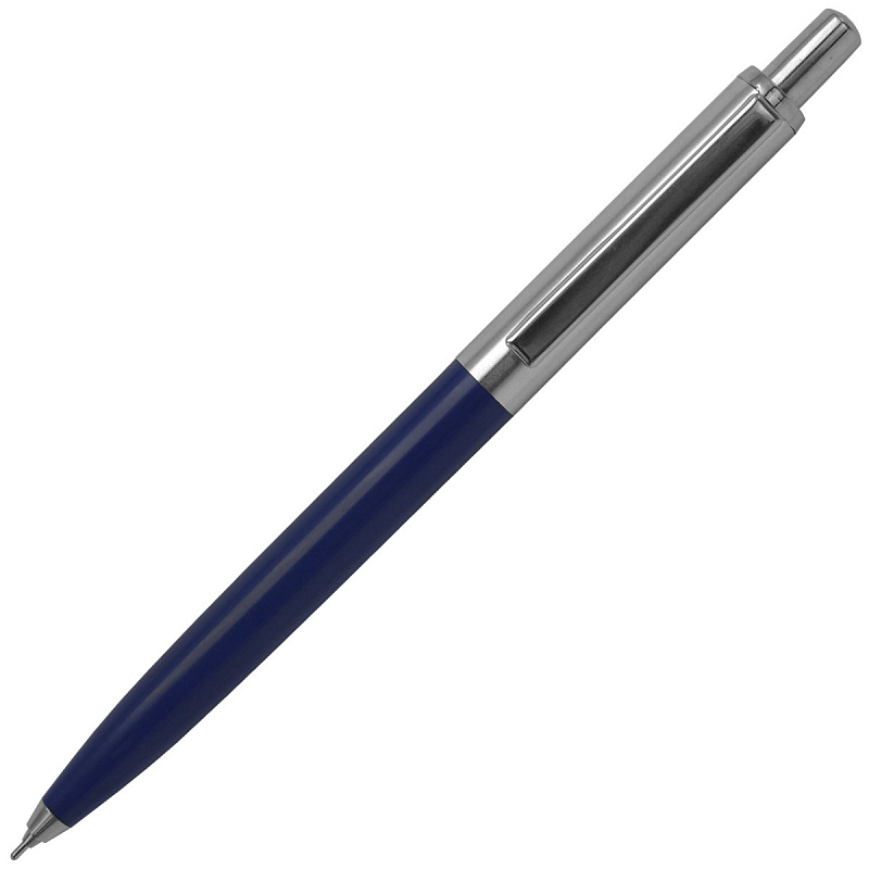 Ручка шариковая Index автом.полуметал.синий корпус