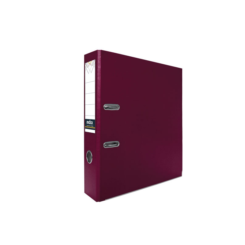 Регистратор Index 8 см Бордовый PVC 2-стор.мет.угол.