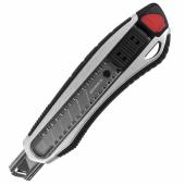 Нож канц.широкий 18 мм Brauberg "Heavy duty", фиксатор, рез.вставки, металл
