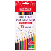 Карандаши 12 цвета Пифагор ЭКО Классик