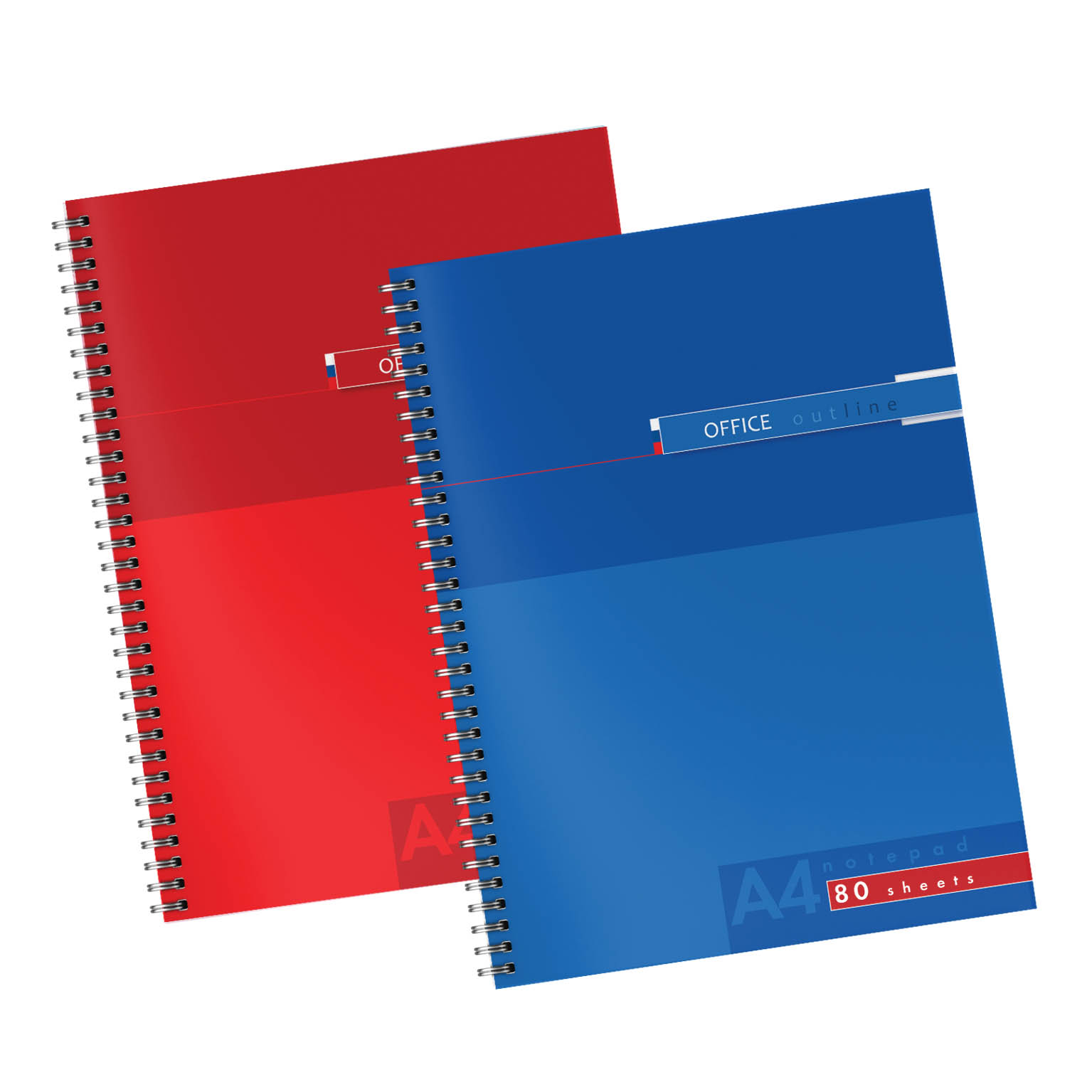 Тетрадь общая 80 листов А4 Однотонная. Россия выб.УФ-лак клетка спираль