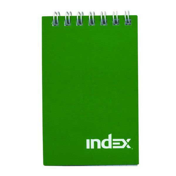 Блокнот клетка 40 лист.А5 Index Office classic зелен.греб.