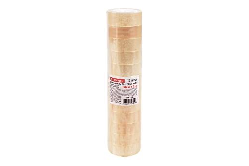Скотч 19х33 прозрачный Brauberg