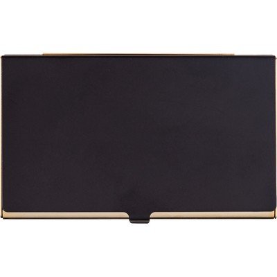 Визитница металлическая черная эмаль на 10 визиток 80266