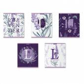 Тетрадь общая 48 листов Lavender УФ-лак клетка