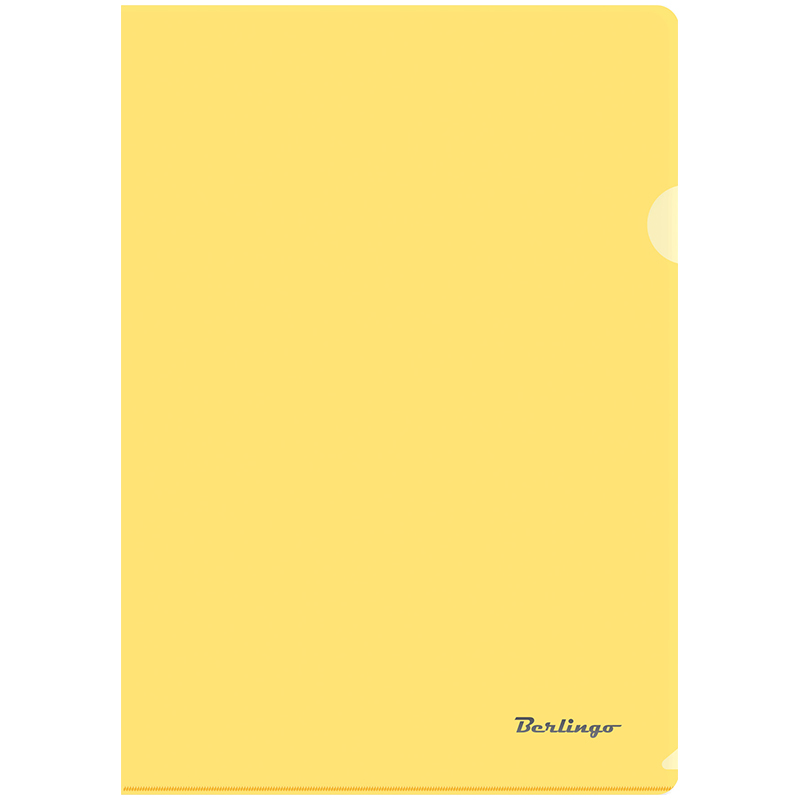 Уголок пластиковый плотный Berlingo желтый