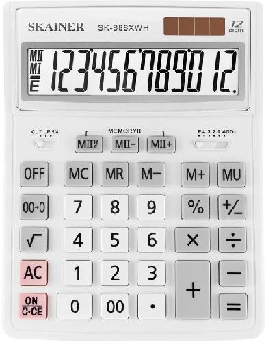 Калькулятор Skainer 12-разрядн.888 белый