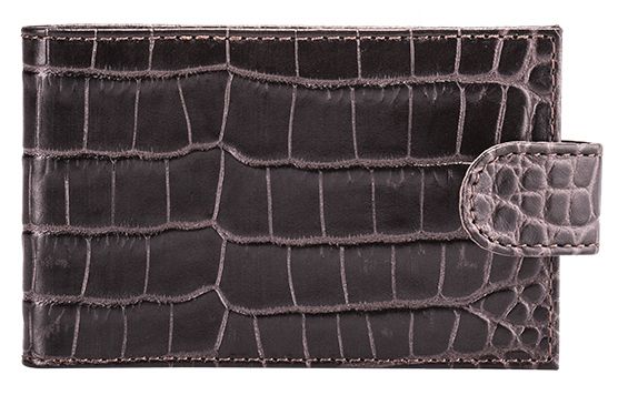 Визитница 70х120 40карт.кожа Croco Млечный лес
