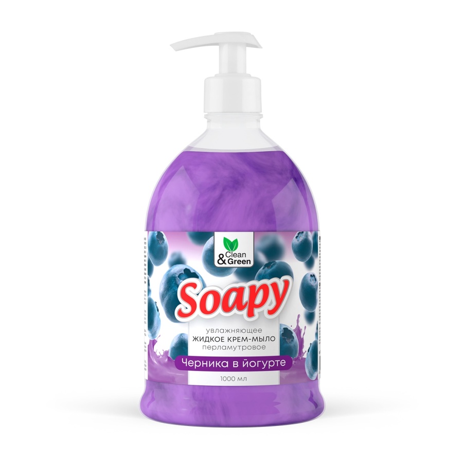 Ж/мыло-крем Soapy 1 л Clean&Green ассорти