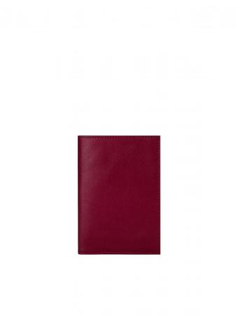 Обложка для паспорта кожа Бордовый