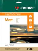 Бумага Lomond А4 120 100л.мат.одност.