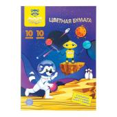 Бумага цветная А4 10л.10цвет.Мульти-Пульти