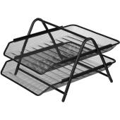 Лоток гориз.набор СТАММ метал.сетка 2 шт.Черный
