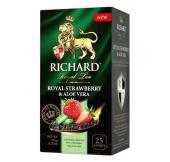 Чай зеленый RICHARD Royal Strawberry&Aloe Vera, 25 саше Чай зеленый RICHARD Royal Strawberry&Aloe Vera, 25 саше