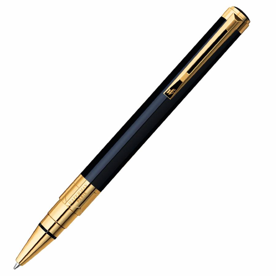 Ручка шариковая Waterman Perspective Black GT черный позолота синяя М