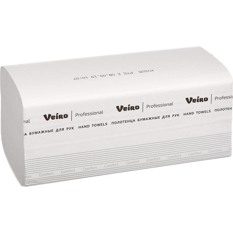 Полотенца бумажные Linia Veiro Prof Comfort V белые 2-х сл.200 л.