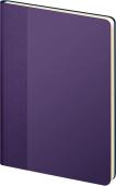 Ежедневник недатир.А5 Velvet Premium FLEX фиолетовый, иск.кожа,закругл.углы, крем. блок