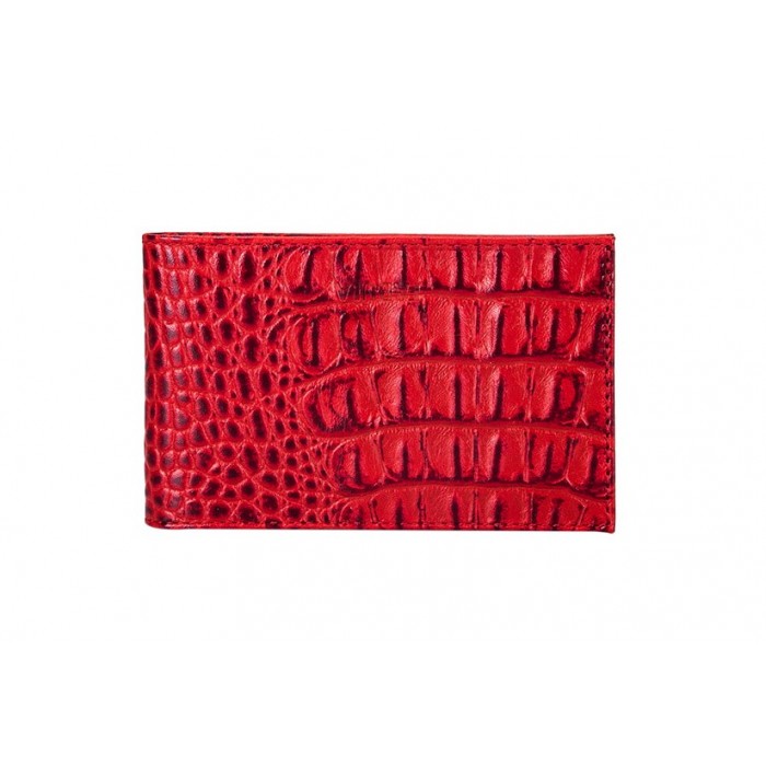 Визитница 70х155 40карт.кожа Кайман красный