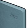Ежедневник 2025 А5 "Stylish" Brauberg под кожу, интегральная серо-голубая обл., срез серо-голубой