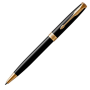 Ручка шариковая Parker Sonnet Black Lacque GT черный лак позолота черная М